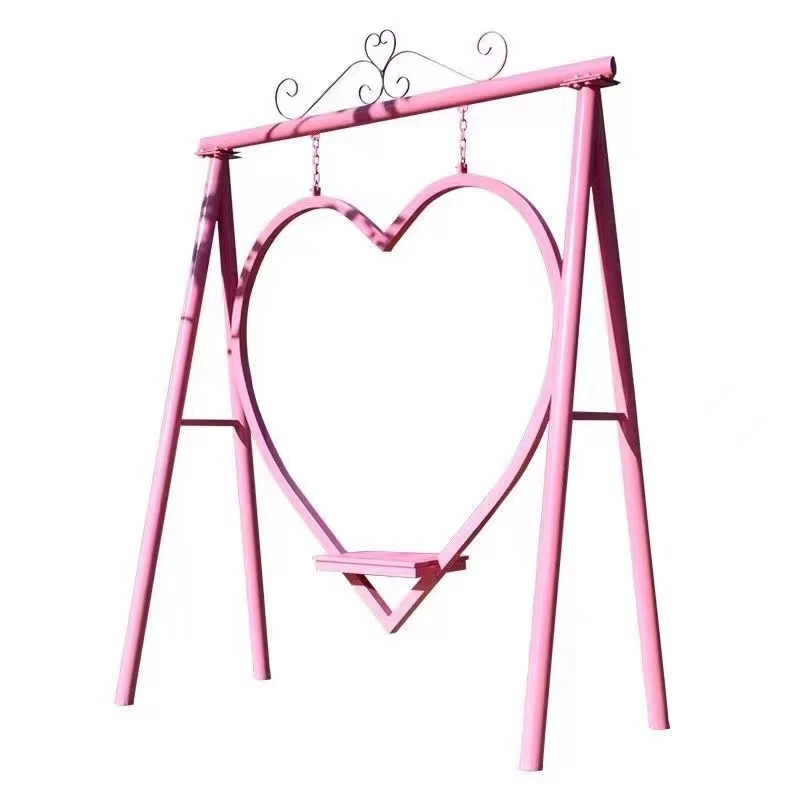 Romantic Heart shaped Swing Scenic Area Park Courtyard Outdoor Decoration Photography Check in Cabin Features