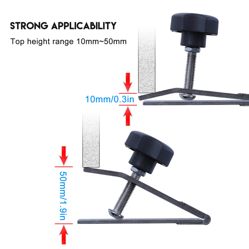 Tiles Height Adjustable Locator Door Long Lasting High Performances Stainless Steel Material Durable Black Construction Tool