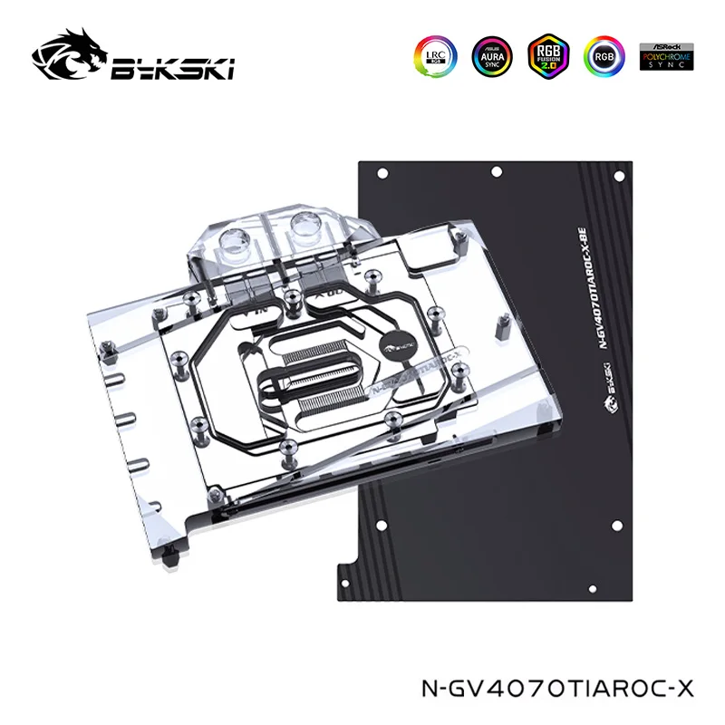 Bykski Water Block Serve For GIGABYTE Geforce RTX 4070Ti/4070 GAMING/WINDFORCE 12G Card Cooler,With Backplate,N-GV4070TIAROC-X