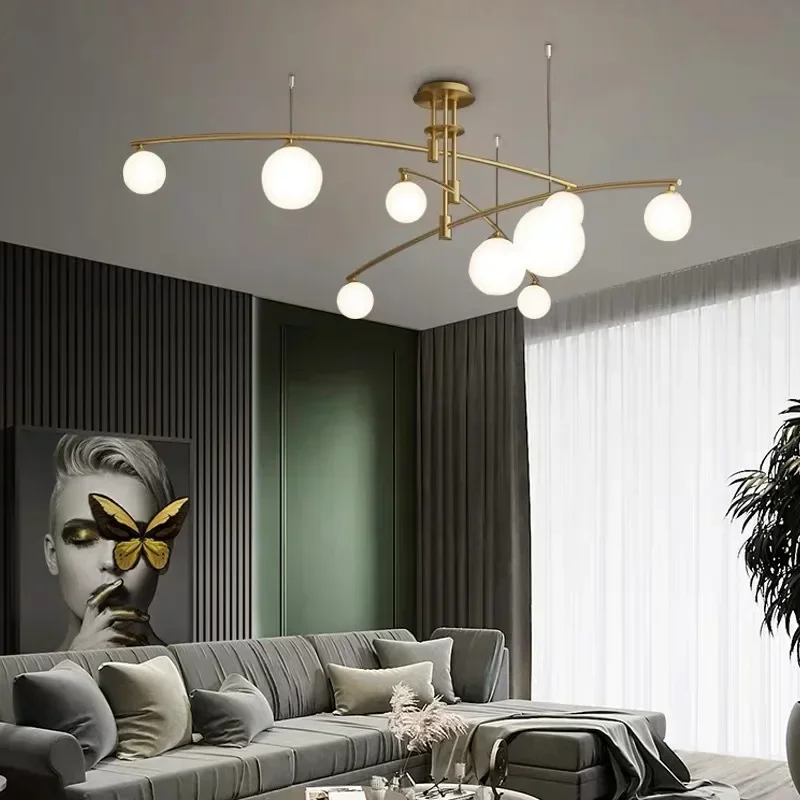 

Home Decoration Pendant Lights Lustre Modern Nordic Minimalist Glass Led Lamp Living Room for Dining Bedroom Ceiling Chandeliers
