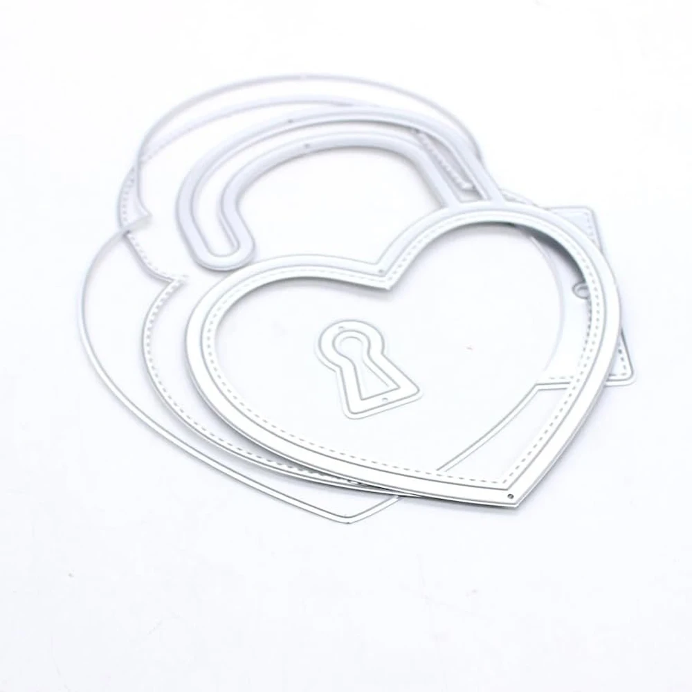 Love Lock Ledger Valentine\'s Day Metal cutting mold Carbon steel formwork Used for DIY clipboard Album Craft Decoration