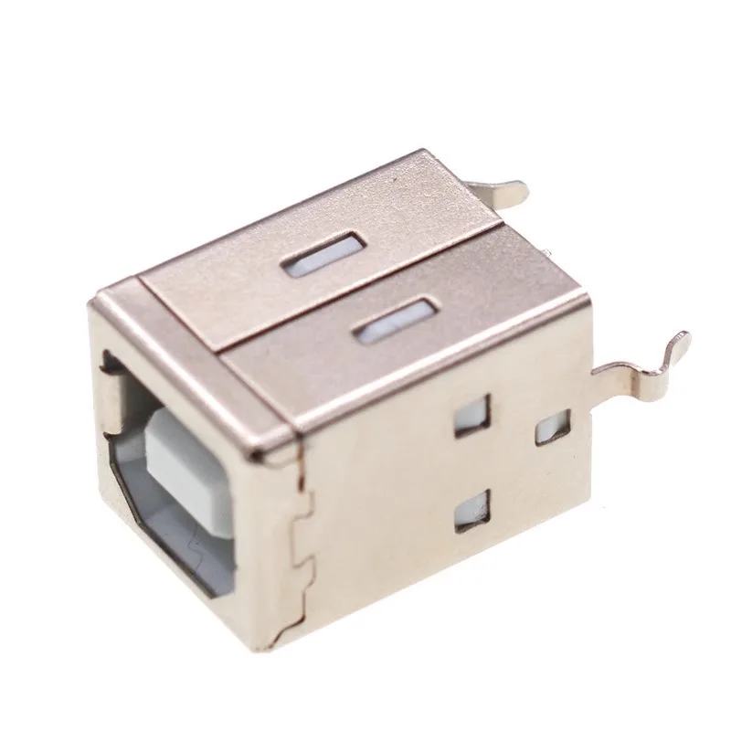 USB Connector Type B Female Socket 180 Degree Vertical Direct Plug-in D-type Printer Interface Square Port USB Female Connector