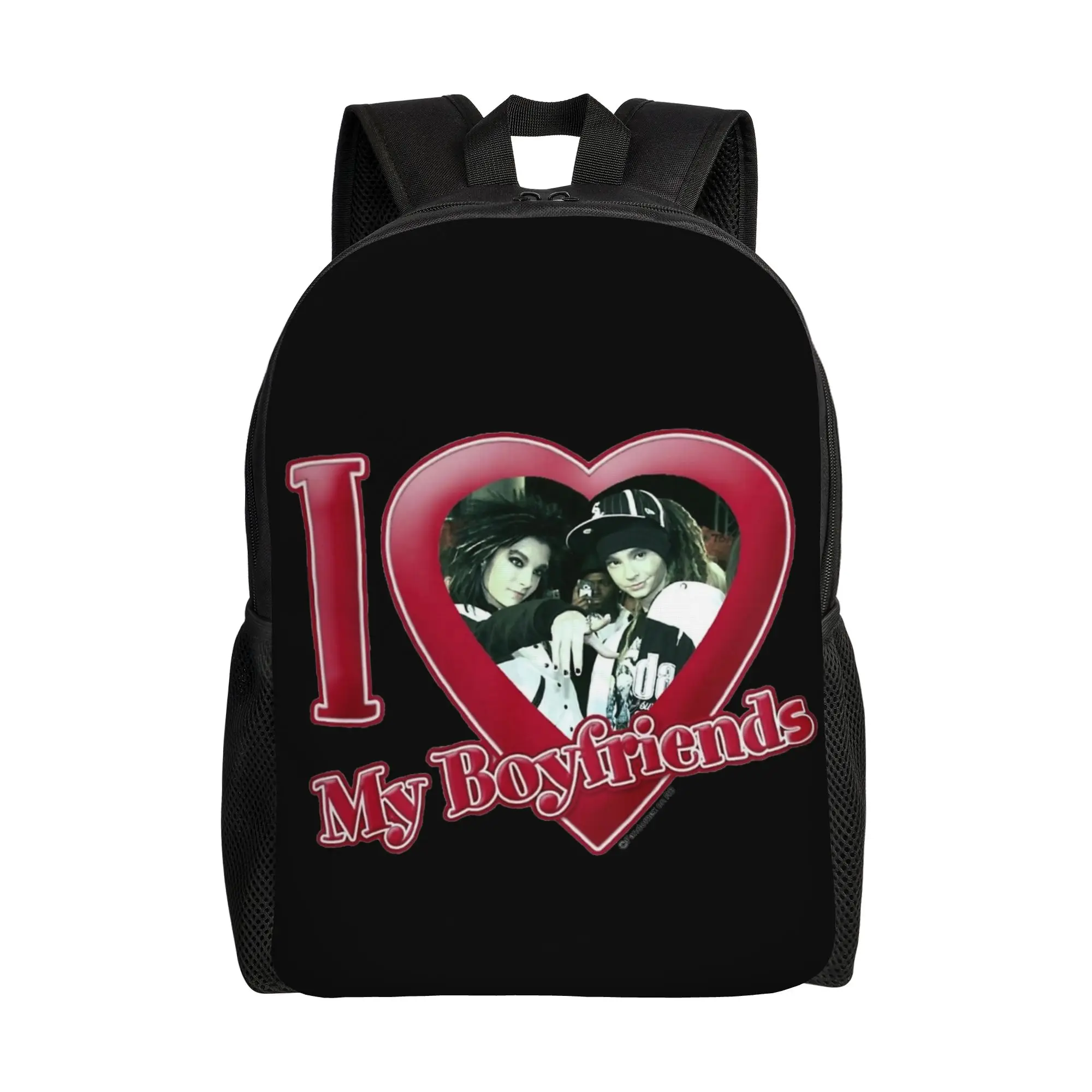 

Рюкзак I Love My Boyfriends Kaulitz Twins для мужчин и женщин, модный студенческий рабочий рюкзак, холщовые сумки для колледжа Tokio Hotel, для активного отдыха
