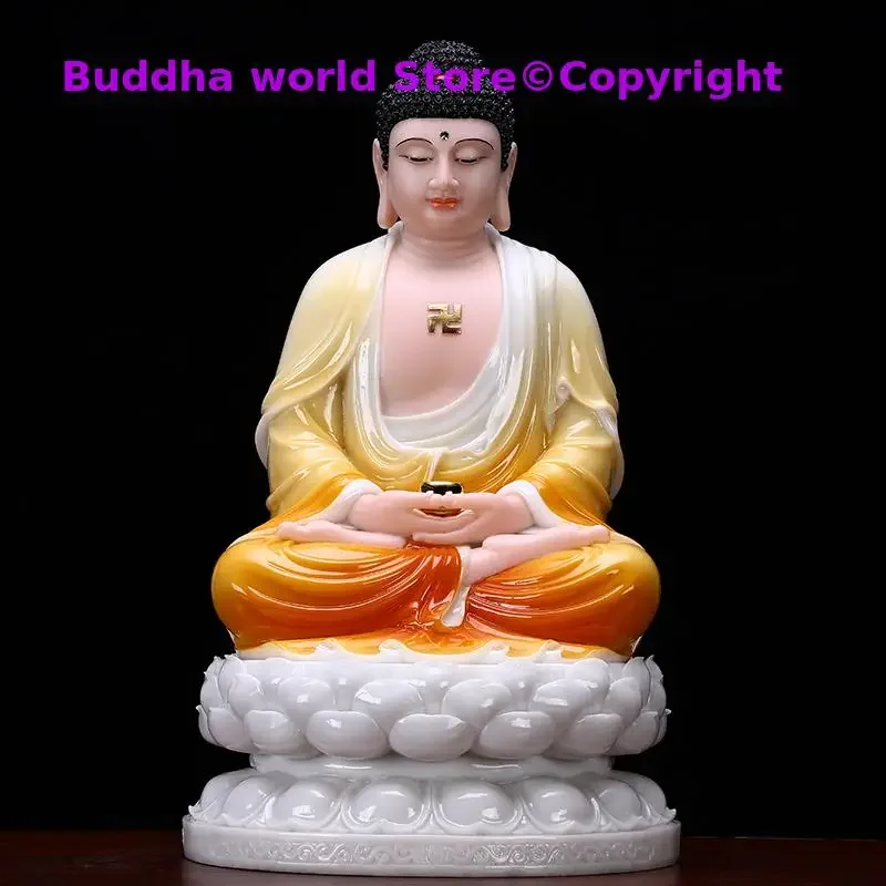 High grade Buddha statue Omnipotent Sakyamuni Buddha statue home family Worship efficacious safe protection GOOD LUCK Talisman