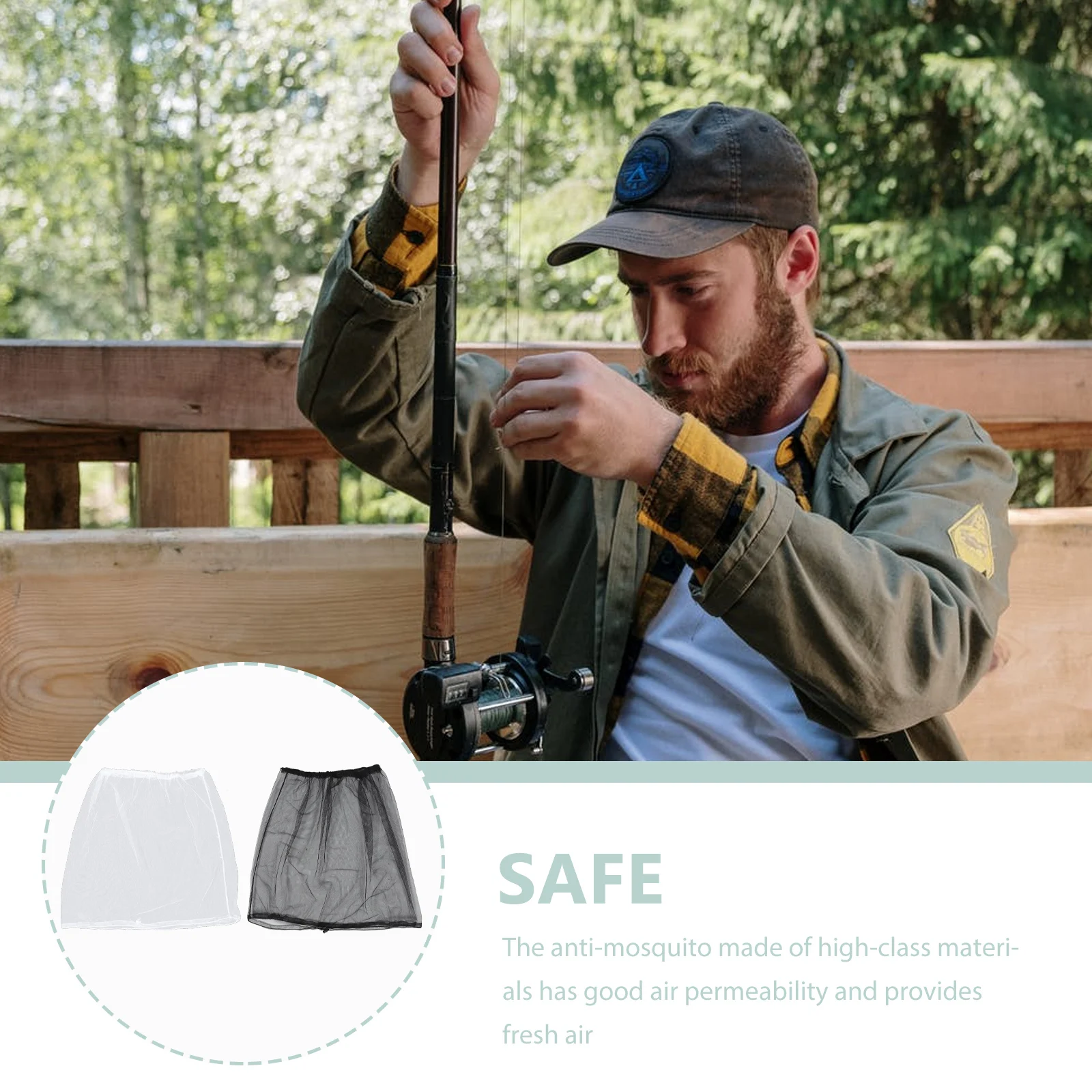 

2 Pcs Mosquito Hats with Netting Professional Protection Face Mesh Nets