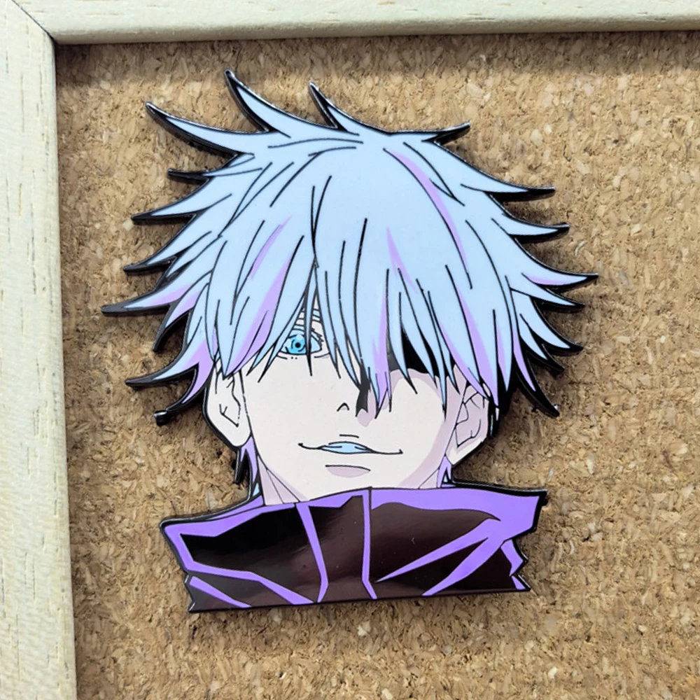 Jujutsu Kaisen Satoru Gojo Eeamel Pins Anime Jewelry Brooch Backpack Lapel Badges Cartoon Jewelry Gifts for Boys Girls Fans