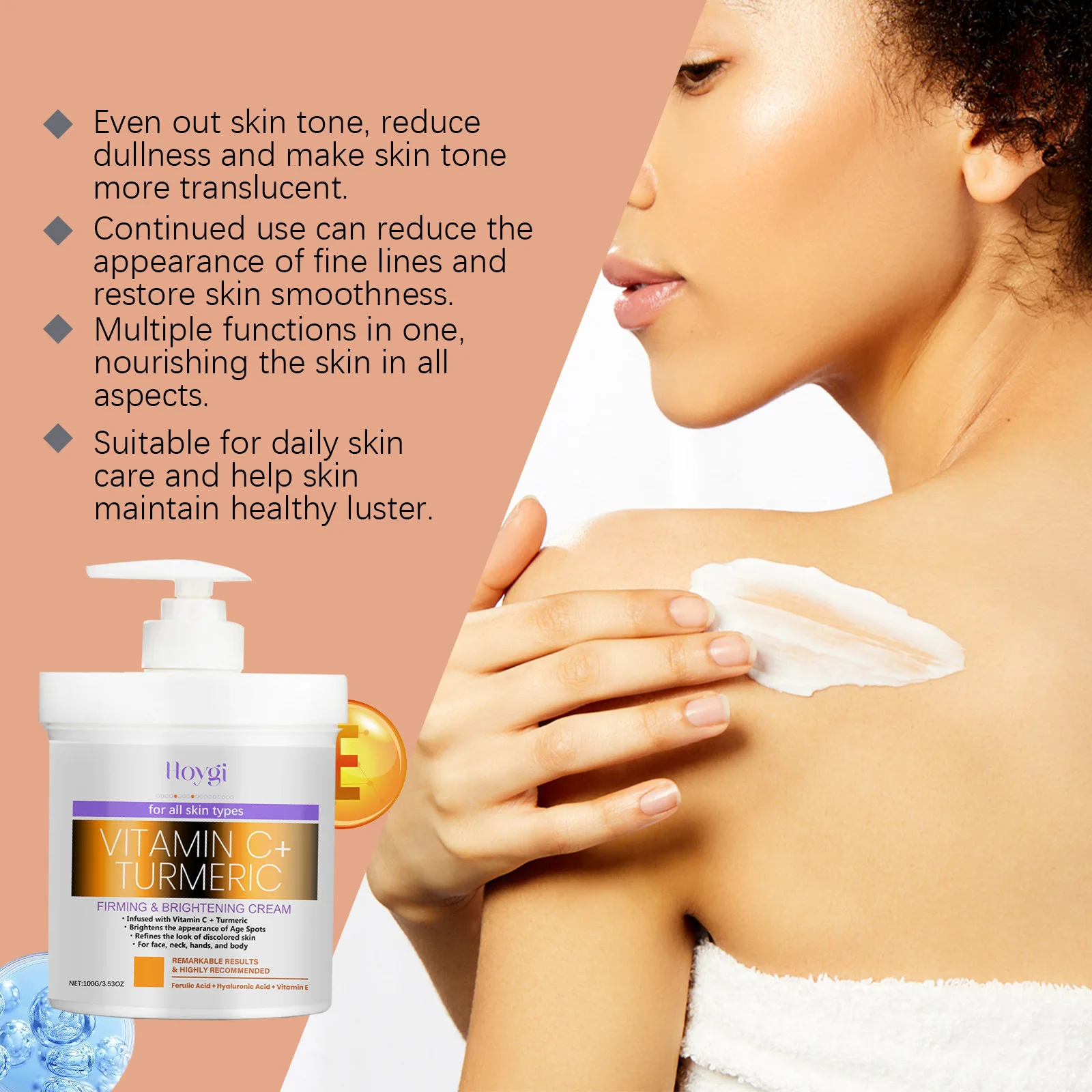 Body Lotion Moisturizing Anti Drying Lightening Melanin Elbows Knees Nourishing Exfoliating Improve Dull Vitamin C Body Cream