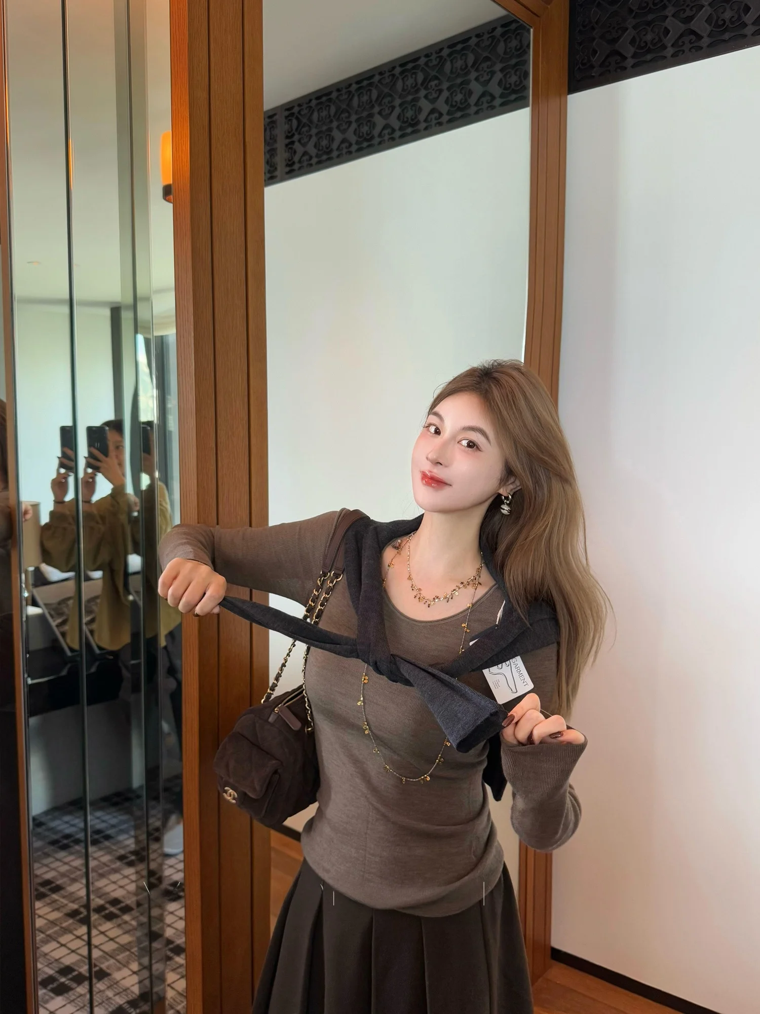 

Шерстяная пряжа Qian Meixi 20S00 из Янчжоу, круглоотделка, для вязания, облегающая, базовая, женская, повседневная, мягкая, гладкая, тонкая, пригодная для стирки