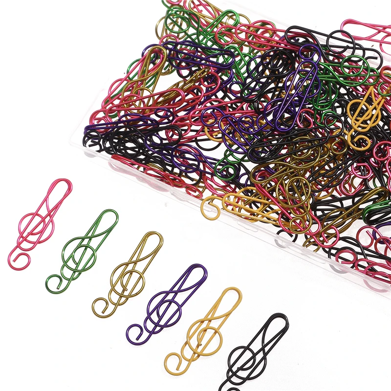 20/30/50/100pc Colorful Music Note Shaped Paper Clips Decorative Colorful Decor For Clothes Cloth Clip NEW High Quality