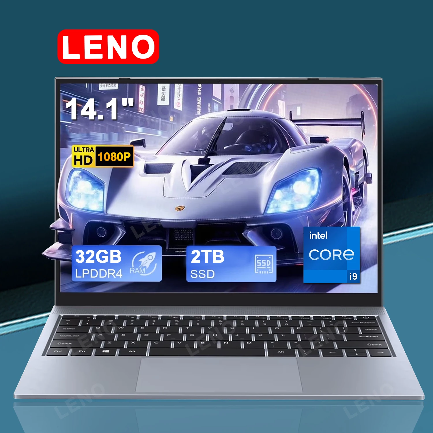 LENO Ultra Slim 14.1" Laptop Intel Core i9-9900 32GB 2TB Gaming Computer PC Windows11 Gamer office Ultra Slim Notebook 1920*1080