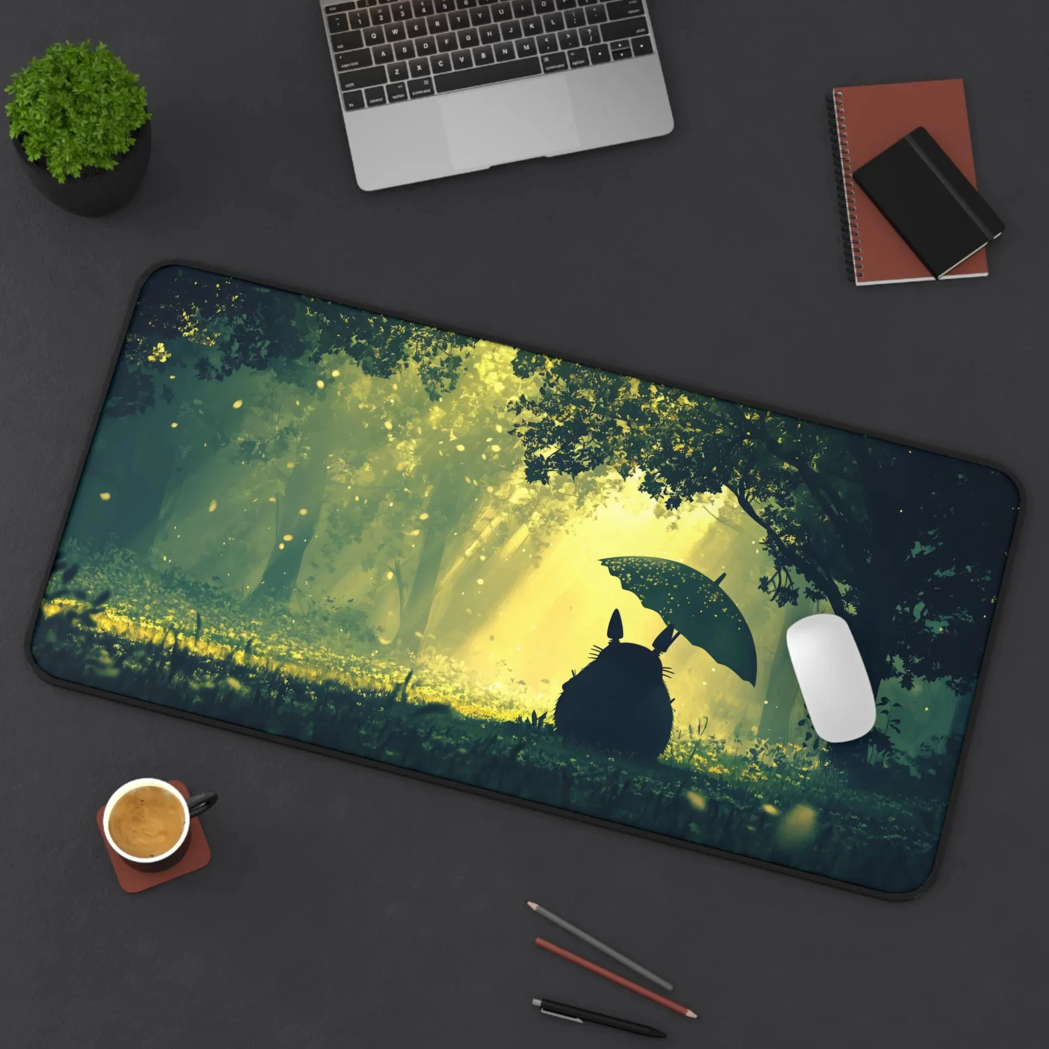 Large Mouse Pad,  Forest Desk Mat, Non-Slip Gaming & Office Keyboard Pad for Computer