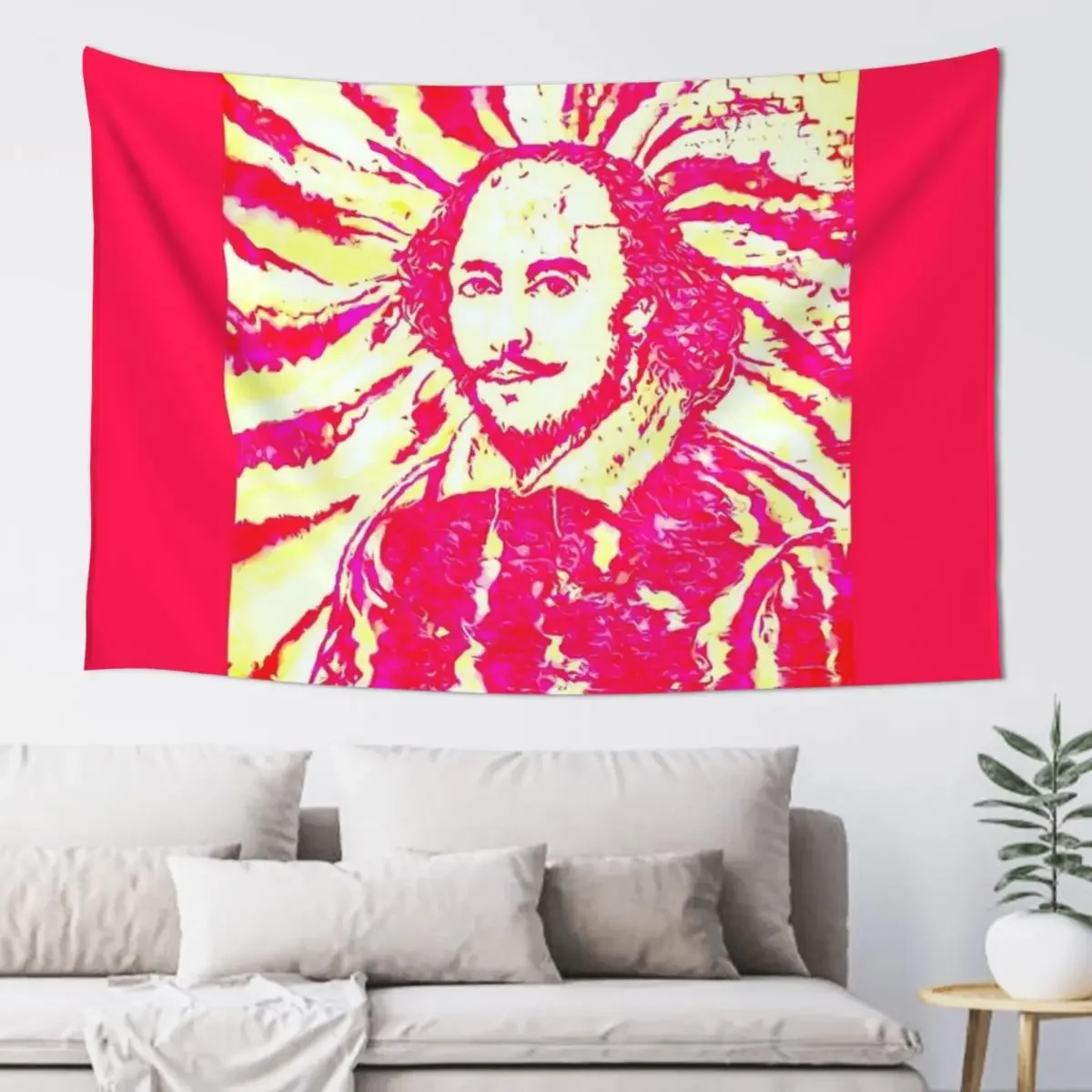

William Shakespeare Street Art Style Tapestry On The Wall Home Decorators Tapestry