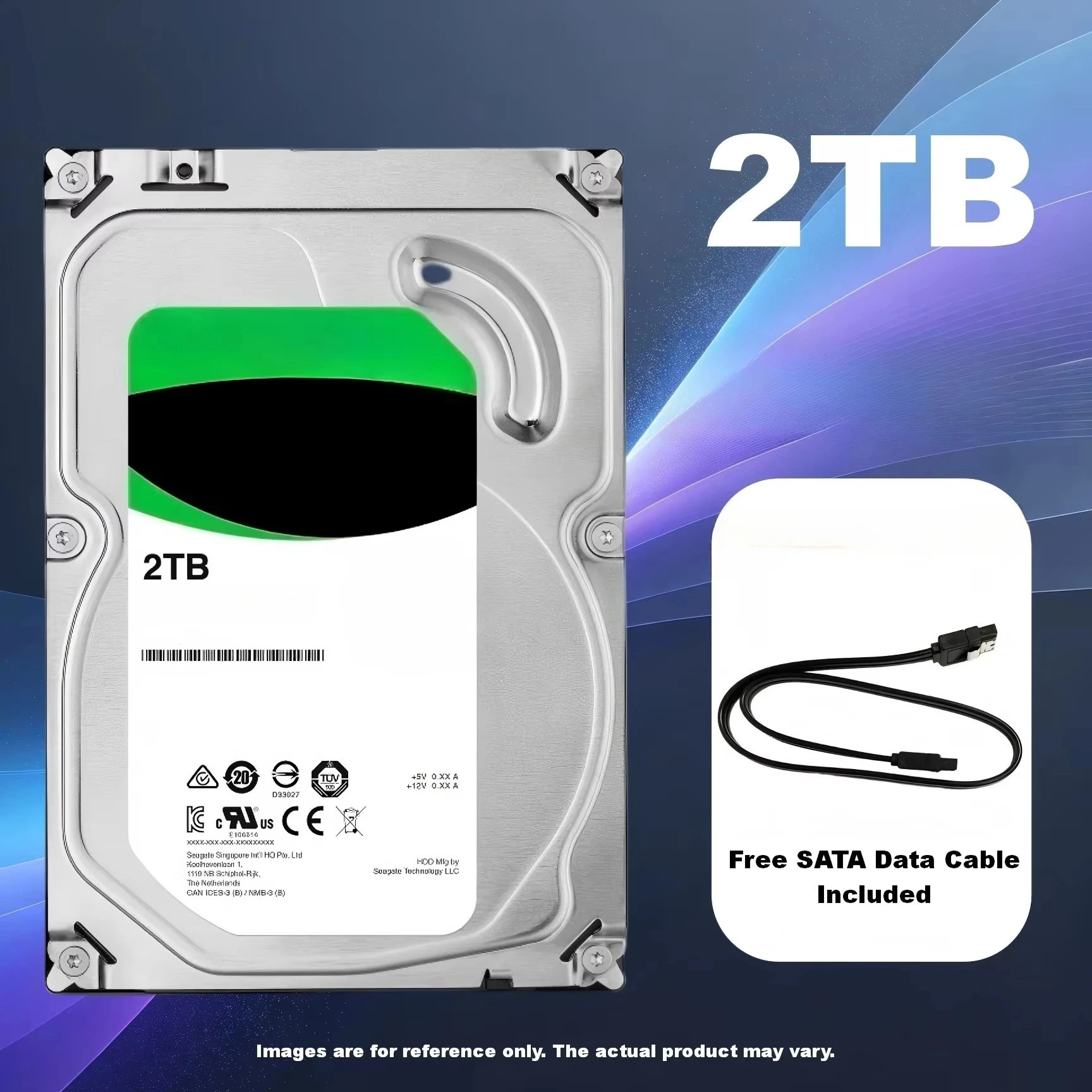 2TB 3.5'' SATA 6Gb/s 7200RPM 256MB Cache Desktop HDD – FOR ST2000DM008 Surveillance CCTV DVR Hard Drive