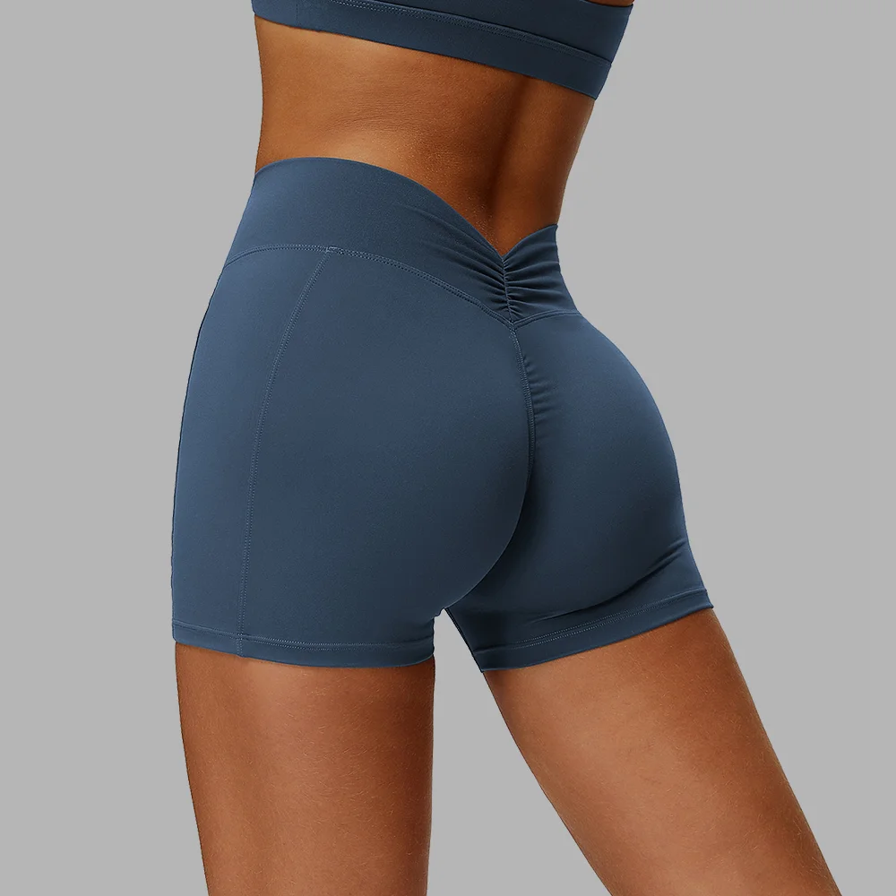 Running Sports Shorts Women Buttock Lift Gym Leggings Women Cycling Slim Fit Workout Shorts Scrunch Butt High Waist Yoga Shorts