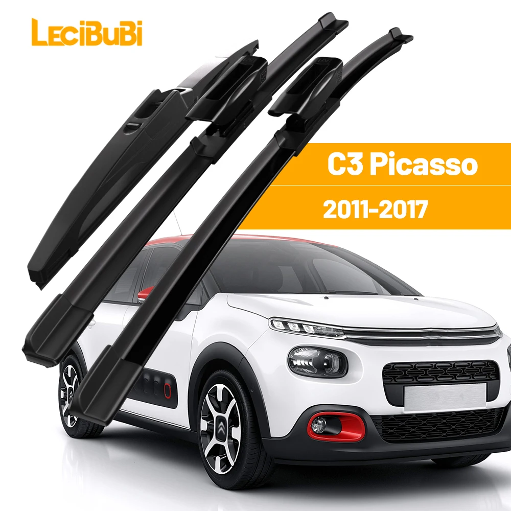 

Для Citroen C3 Picasso 2011-2017 1 комплект передних и задних щеток стеклоочистителей стеклоочистителей 2012 2013 2014 2015 аксессуары