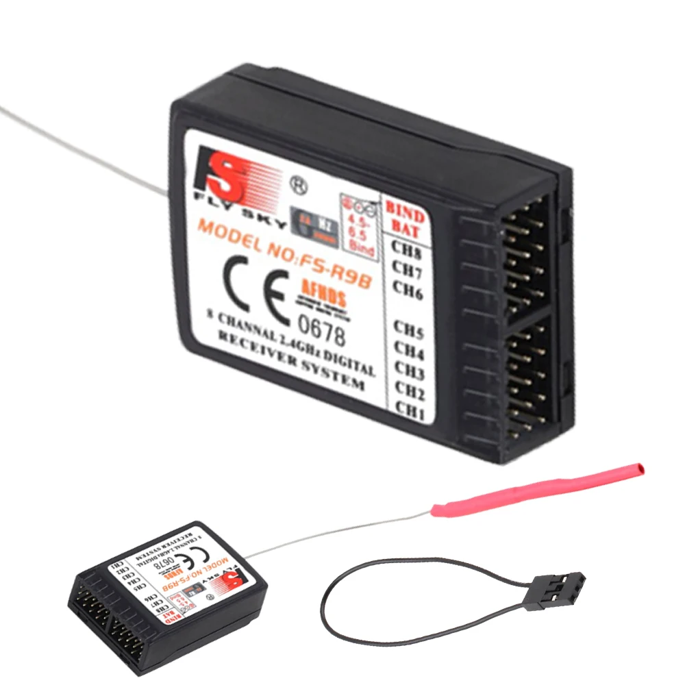 FlySky FS-R9B 2.4G Automatic FM digital system 8CH Receiver For Fixed-wing copters helicopters 2/5pcs Receiver