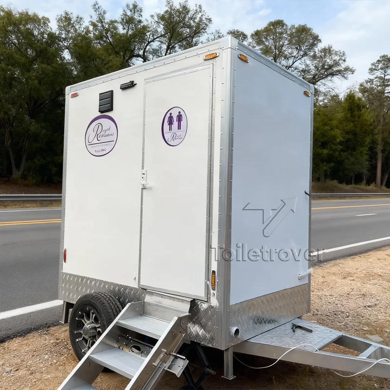 

Outdoor Mobile Restroom Toliet Trailer Vip Bathroom Restroom Trailer Luxury Toilet Trailer Made in China