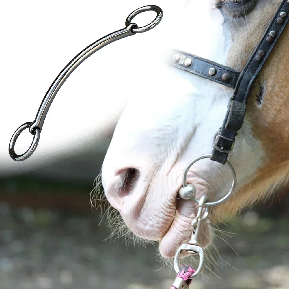 Broca de caballo para esquinas de boca sensibles, Material de acero inoxidable, óxido duradero, cómoda y segura para equipos de caballos, 1 ud.