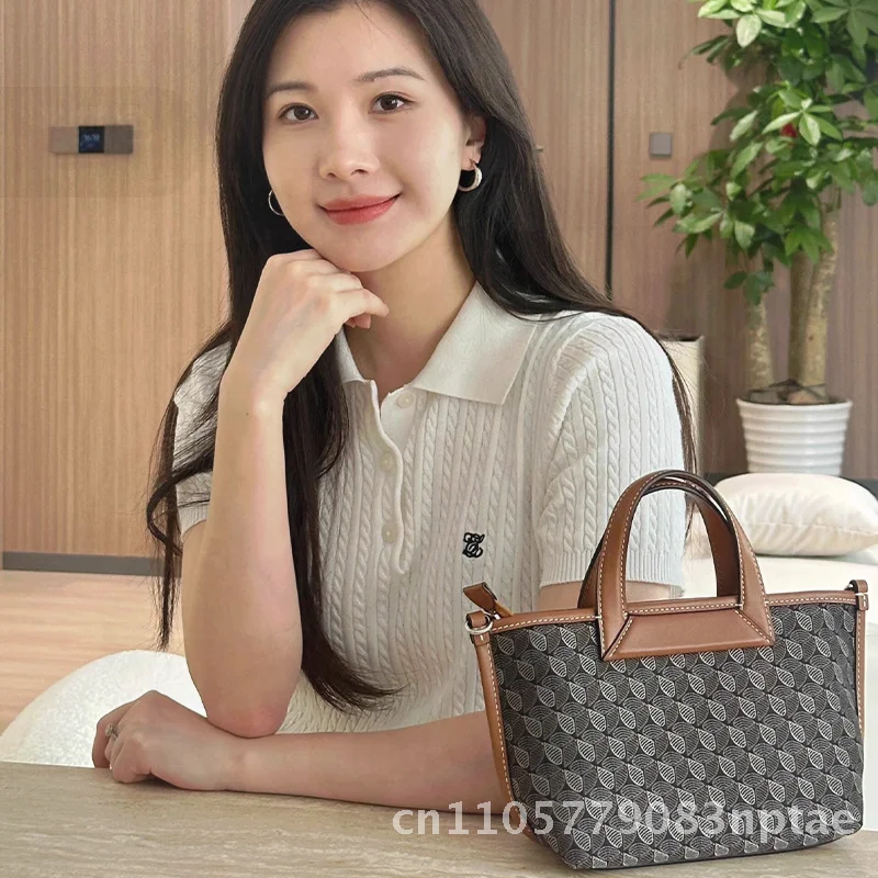 

Disanna Folding Ear Bag 2024 Women's Urban Minimalist PVC Caramel/Lake Blue Crossbody Tote Shoulder Bag with Internal Pocket