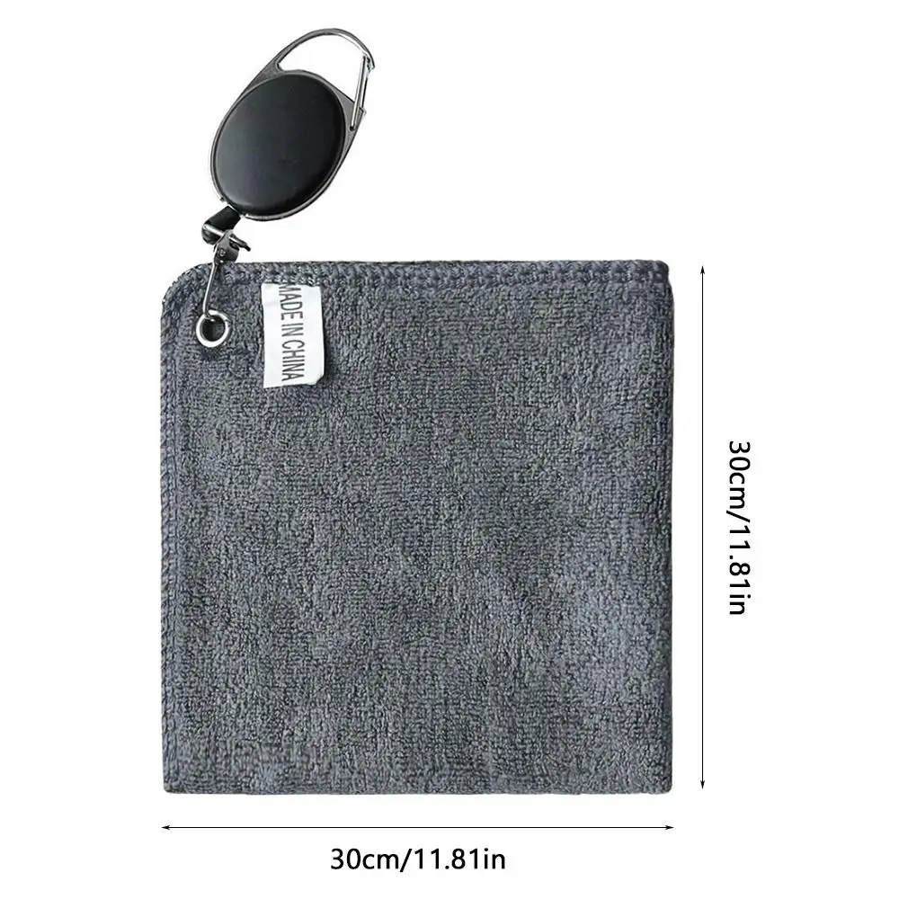 Durable Microfiber Golf Towel with Retractable Hook Quick Drying Golf Wipe Cloth Absorbent Golf Cleaner Golf Supplies - view 6