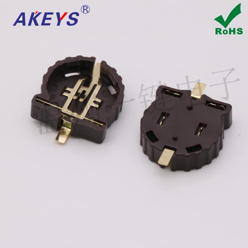 10pcs BS-1220-2 Battery Holder CR1220 SMD Button Battery Holder SMD Gold Plated Temperature 280 Degree