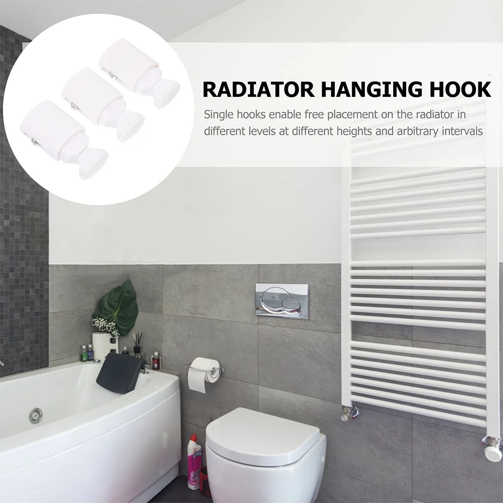 

3pcs Radiator Hooks Plastic Towel Hangers For Bathroom Drying Storage Holder Home Accessories Tubular Rail Hook