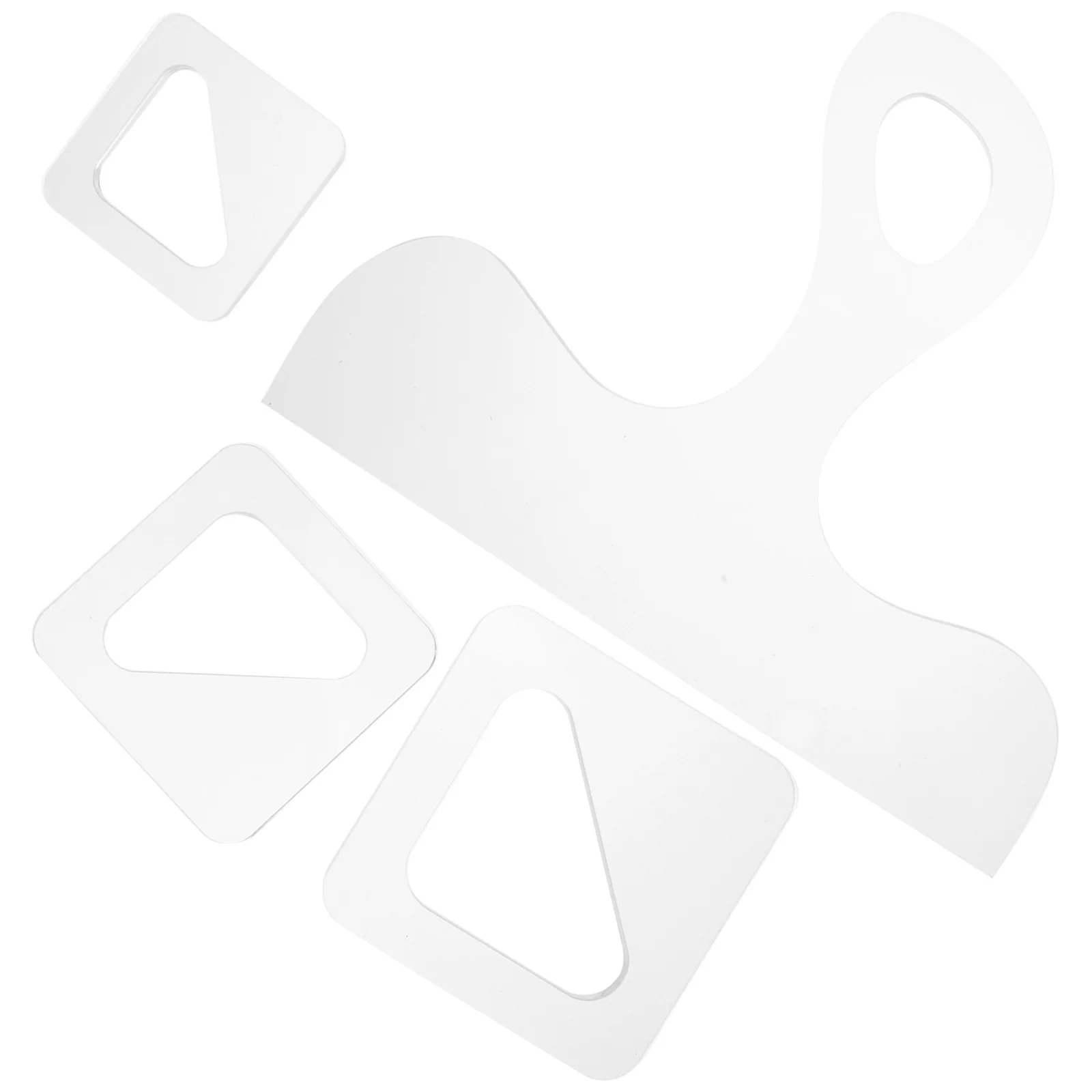 

4Pcs Acrylic Charcuterie Board Handle Template Cutting Board Handle Stencil Kitchen Tool Woodworking Reusable Clear Template