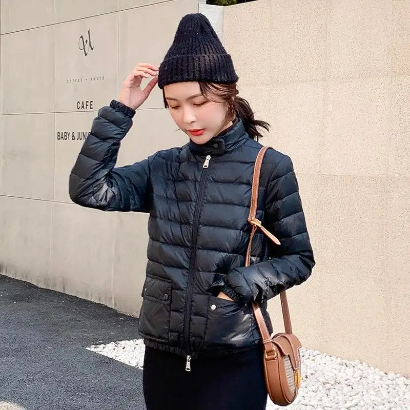 

Lightweight Du down Jaet Women's Faionable Stand Collar ort Sle Warm Outerwear Direct S from Fac Autumn Wint...