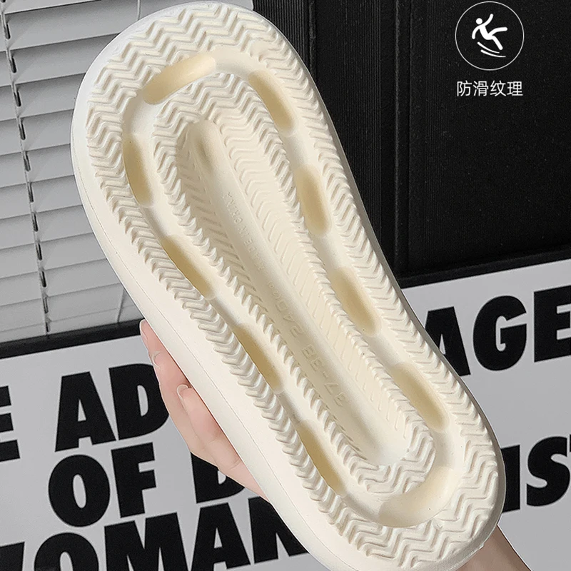 Thick Bottom 6cm Pink Slippers For Women Indoor Lightweight Soft Sole Cloud Slides Sandal Summer Beach Non Slip Woman Slippers view 3