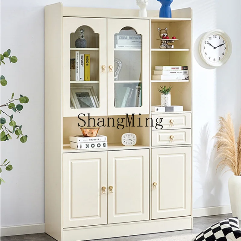 

SM household storage integrated cabinet modern simple study pastoral style assembled three-door cabinet