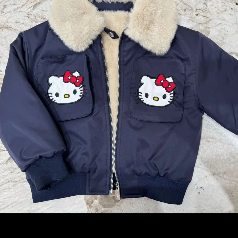 Sanrio Hello Kitty uniforme de béisbol para niños Sanrios niñas Kawaii dibujos animados moda dulce fresco bordado chaquetas al aire libre regalo