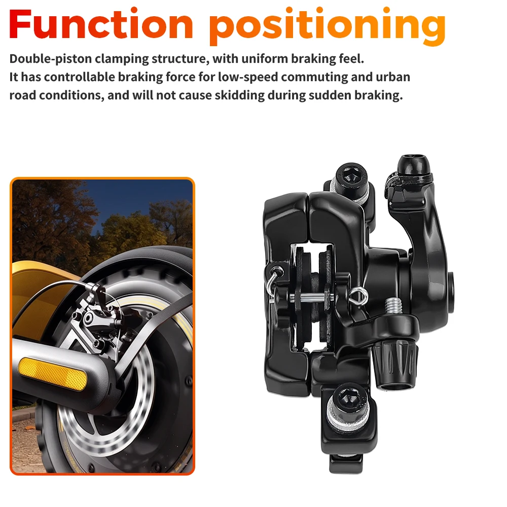 140mm Brake Disc Front Rear Disc Brake Caliper for Xiaomi 6 Ultra Electric Scooter Brakes Pad Accessories Parts
