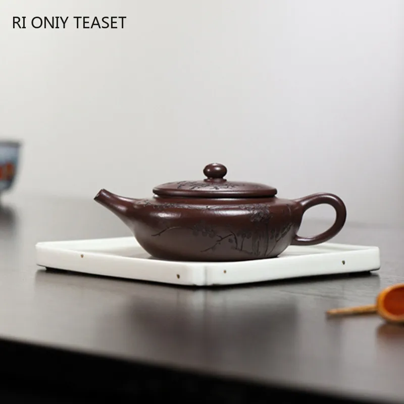 

150ml Chinese Yixing Purple Clay Teapot Handmade Plum Blossom Tea Pot Beauty Tea Infuser Kettle Household Zisha Tea Set Teaware