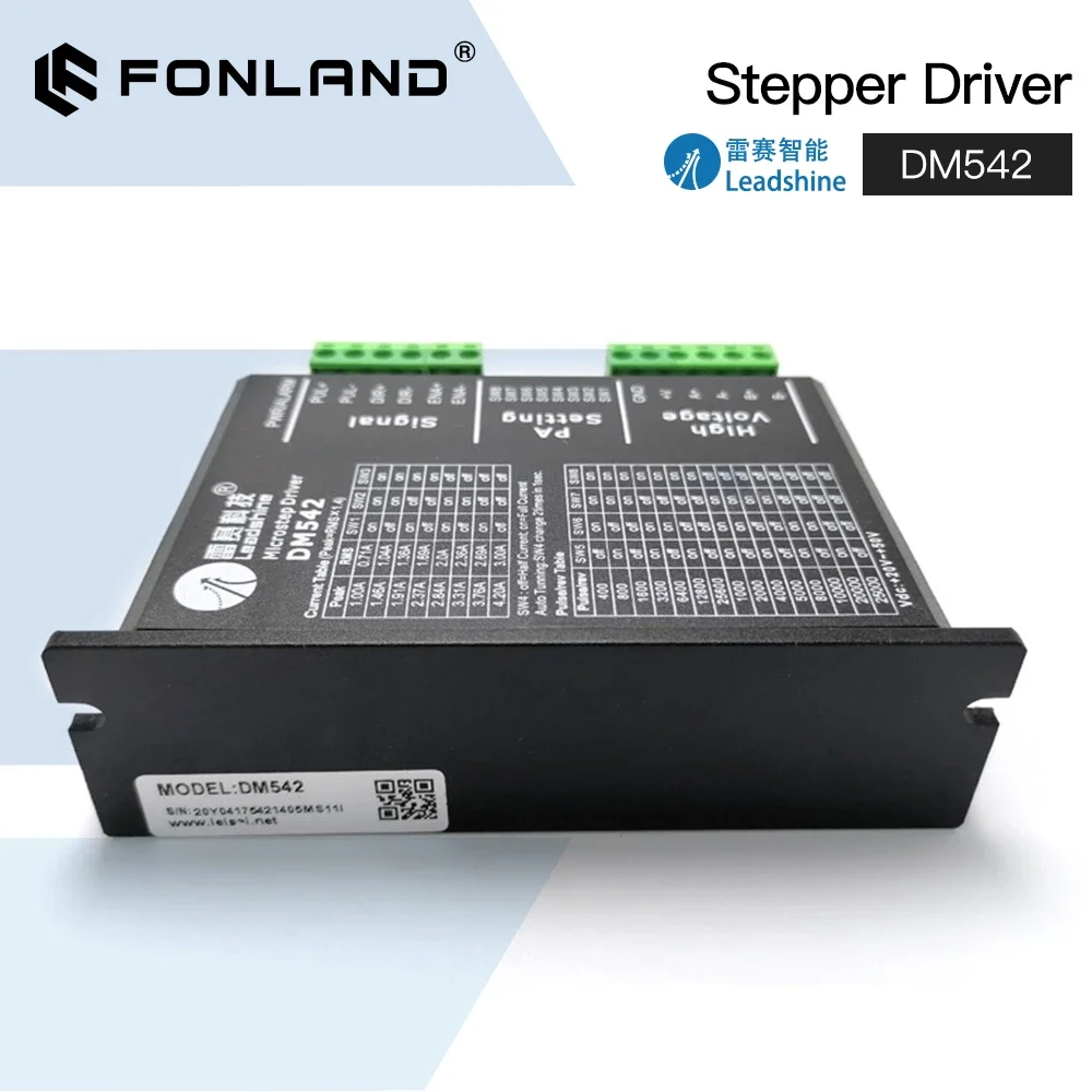 Leadshine DM542 2 Phase Stepper Driver 20-50VAC 1.0-4.2A for NEMA17/23 Stepper Motor Controller 42 57 Stepper Motor