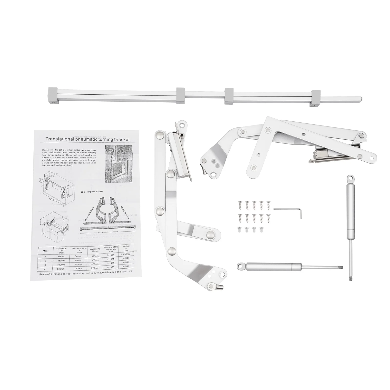 خزانة حتى البقاء مجموعة رفع الباب عالية القوة توفير العمالة 2x250N رفع الباب للخزائن حصير الحصير خزائن التلفزيون مقلوبة