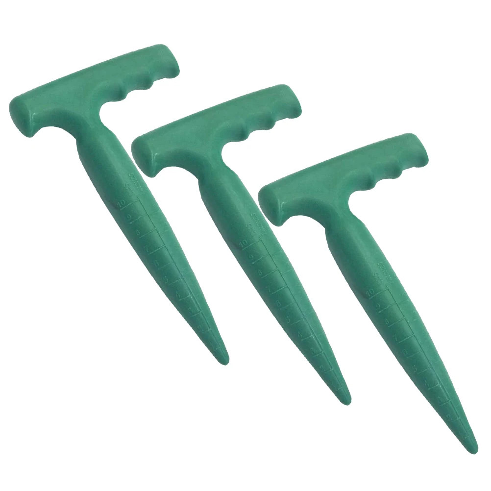 

3pcs Seedling Transplanting Tools Dibber Widger Garderning Tool Plastic Hole Punch Weeder Soil Loosener Planter
