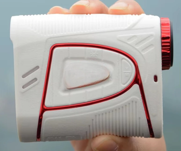 1200 meter golfafstandsmeter rood OLED-display met hellings-aan/uit Flag-Lock Tech voor golftournament Legal