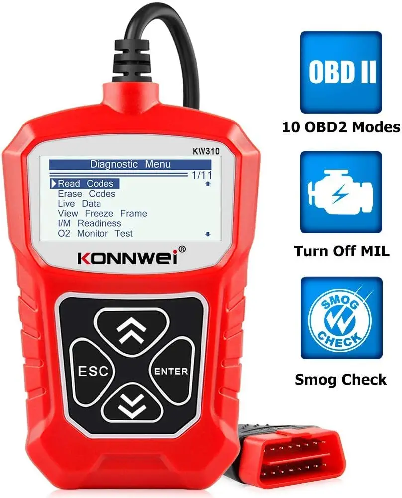 KW808 OBD2 الماسح الضوئي ، KW310