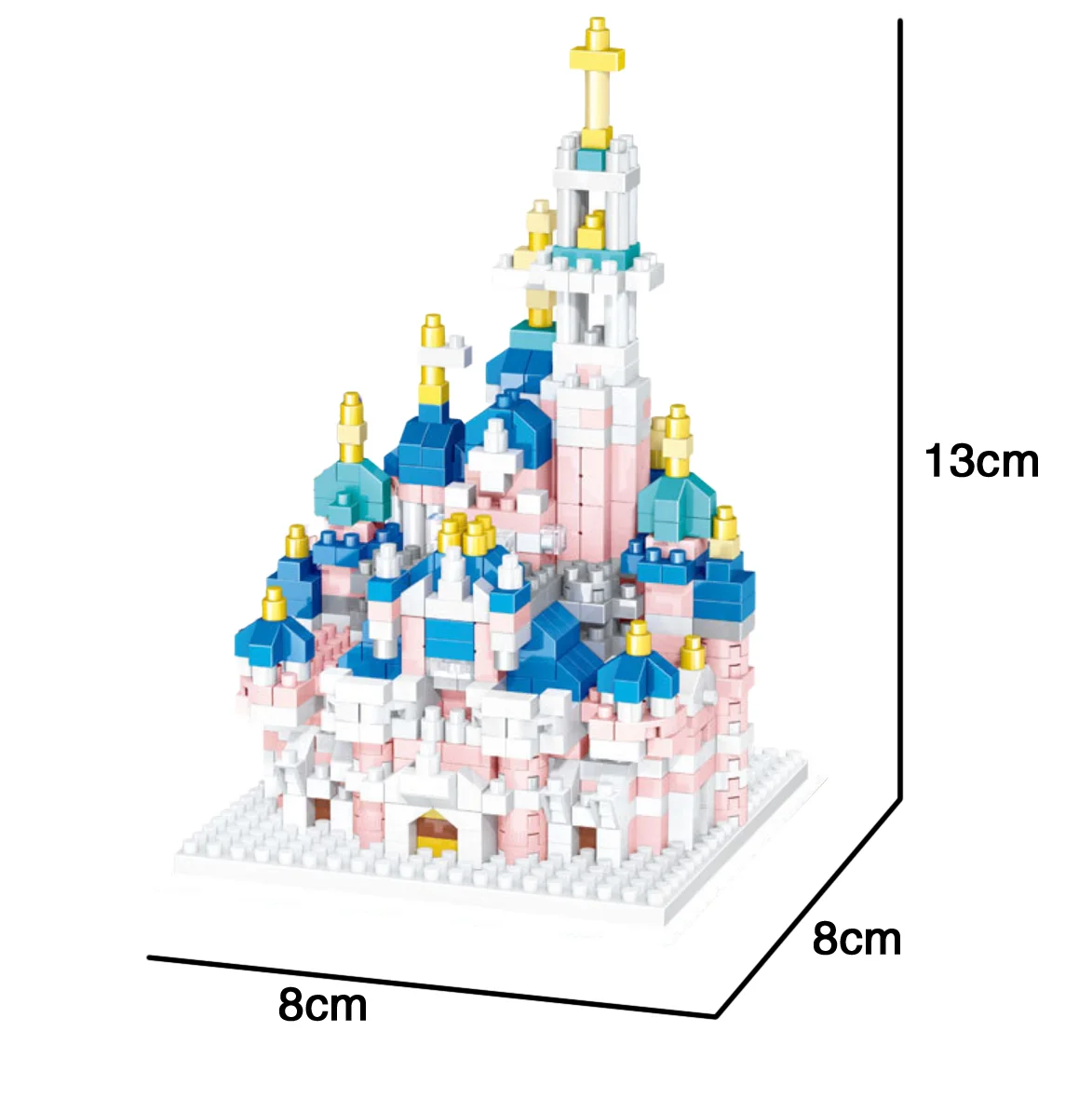 건축 마이크로 빌딩 세트 핑크 아이스 랜드 블록 소녀 공주 드림 캐슬 하우스 장난감 조립 Playset 교육 장난감