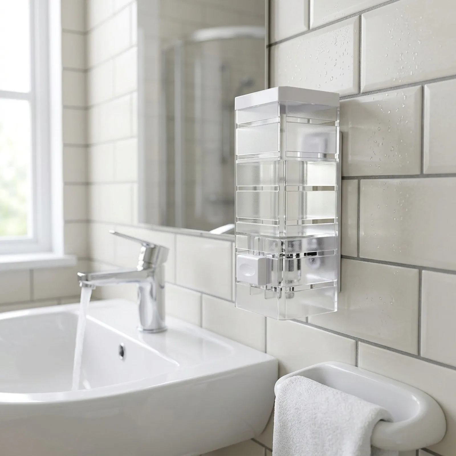 Manual Soap Dispenser 250ml Wall Mounted Transparent Design for Bathroom Kitchen Office Use Suitable for Soap Shampoo Gel