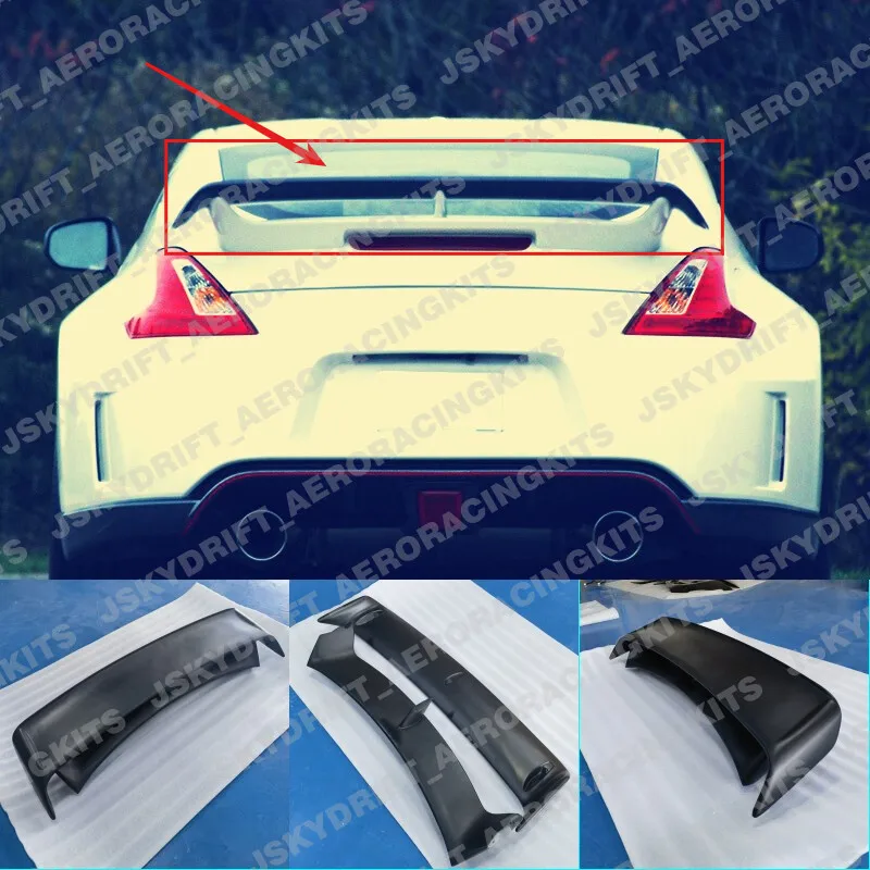 

For Nissan Fairlady 09-18 370Z Z34 Rear Trunk Spoiler Wing Lip FRP Unpainted