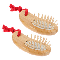 2 Pcs Air Bag Comb Lightweight Mini Cushion Hairbrush Smooth Round Teeth Children Scalp Bamboo Durable Portable
