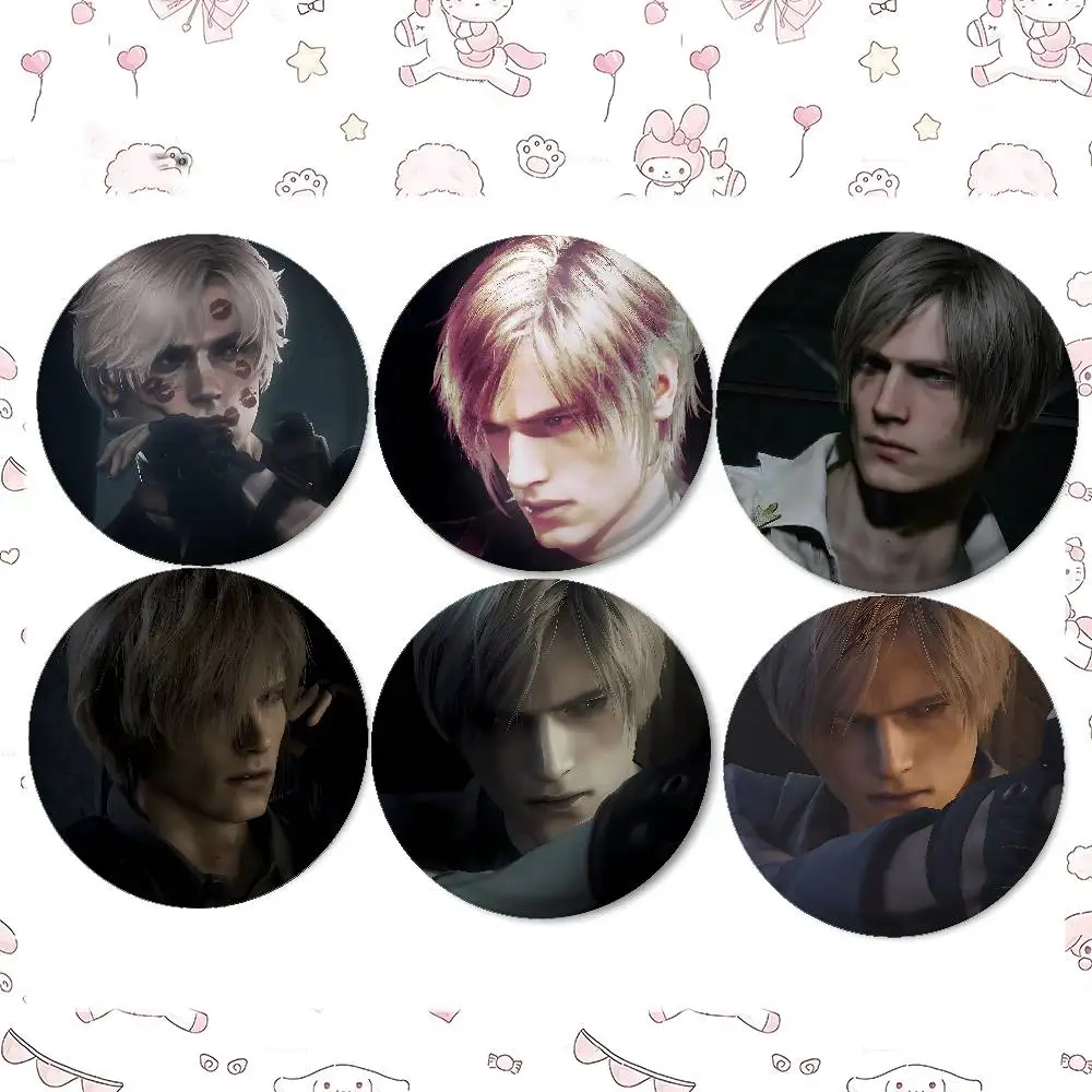 Cool L-Leon Scott Kennedy Badges Tinplate Soft Button Pin Brooch Metal Badge Custom Jewelry Accessories Hat Bag Lapel