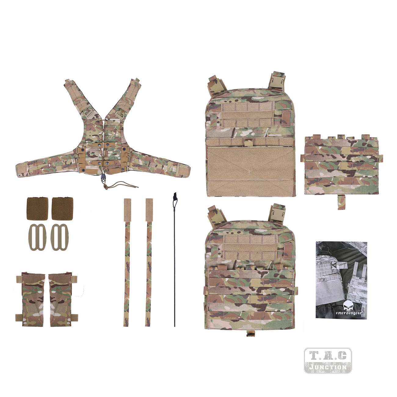 Kamizelka taktyczna Emerson Heavy Duty Plate Carrier Emersongear CP Style Adaptive Airsoft Vest Camo