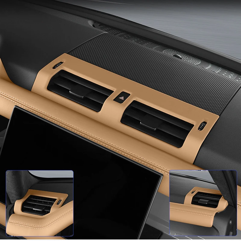 

Car Color Interior Leather Cover for Land Rover Defender 110/130/90 2020 2021 2022 2023 2024 2025 Central Dash Air Outlet