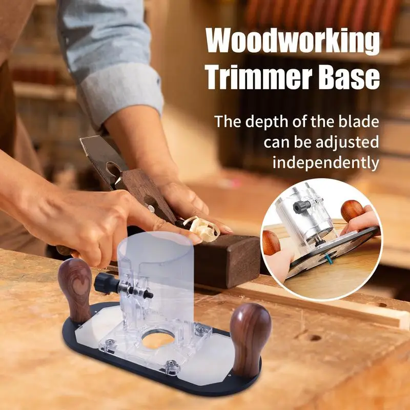Router Trimmer Base Transparent Compact Router Plunge Base Grooving Router Bits For Craft Enthusiasts Carving Stamping Lettering