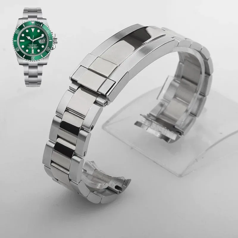 

20mm 21mm Watch Bracelet for Rolex DAYTONA GMT SUBMARINER Watch Accessories Metal Strap 904 stainless Steel Watch Bands Chain