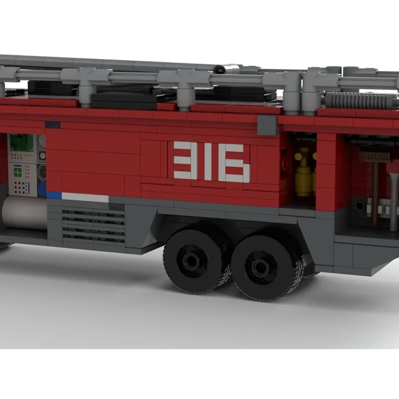 Moc Building Blocks Rosenbauer Fire Truck Technology Modular Bricks Model  Gifts Christmas Toys DIY Sets Assembly