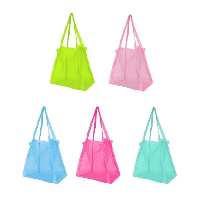 Comfortable Shoulder Strap Beach Toy Mesh Bag Storage Bag For Outdoor Activity