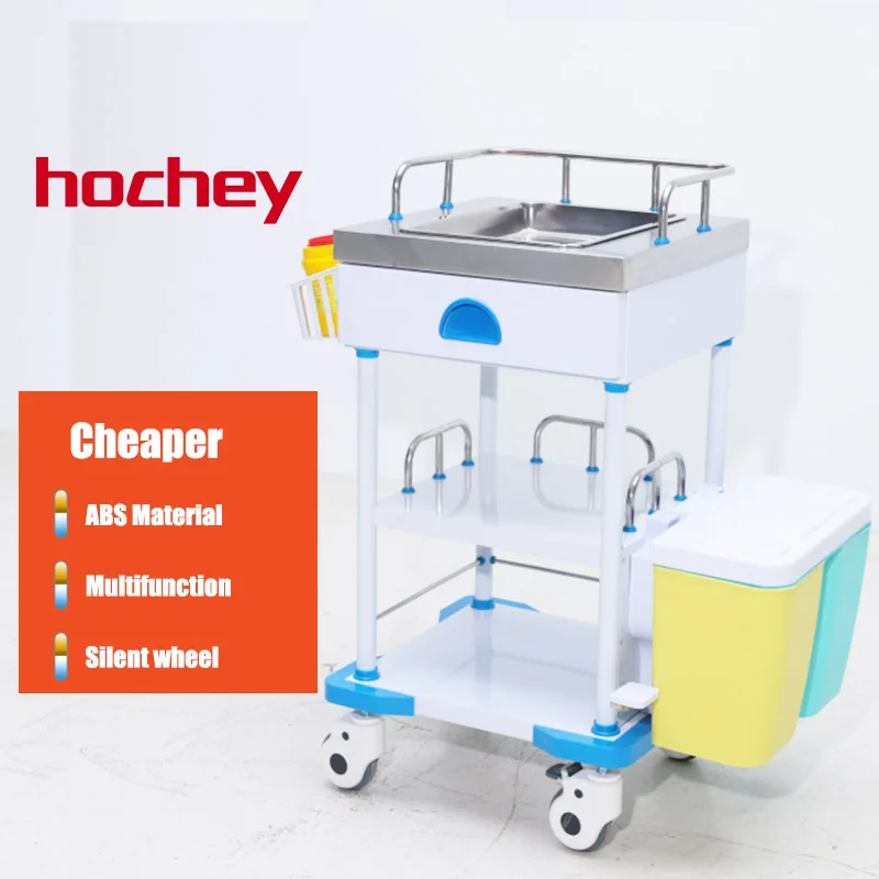 Factory Wholesale Most Popular High Quality Abs Mobile Hospital Furniture  Treatment Crash Hospital Trolley